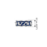 Whale Shark Enamel Sterling Silver Band Ring